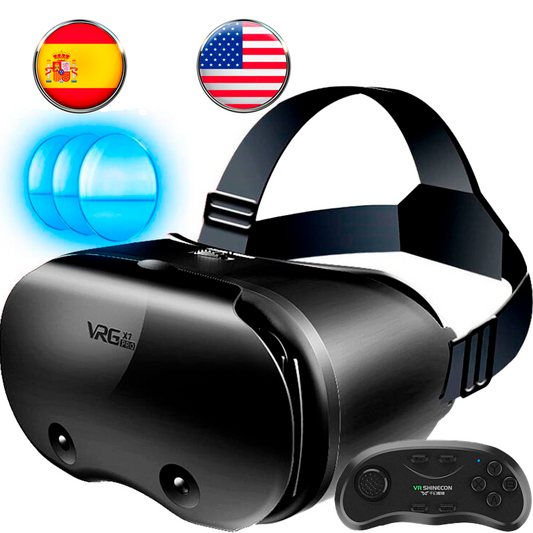 VRGpro-caja de gafas 3D de realidad Virtual X7, casco para teléfono inteligente IOS, Android, 5-7 ", balancín inalámbrico