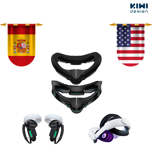 Diseño KIWI, interfaz Facial de Fitness mejorada para Oculus/Meta Quest 2, protector de nariz optimizado, almohadilla de tela deportiva lavable