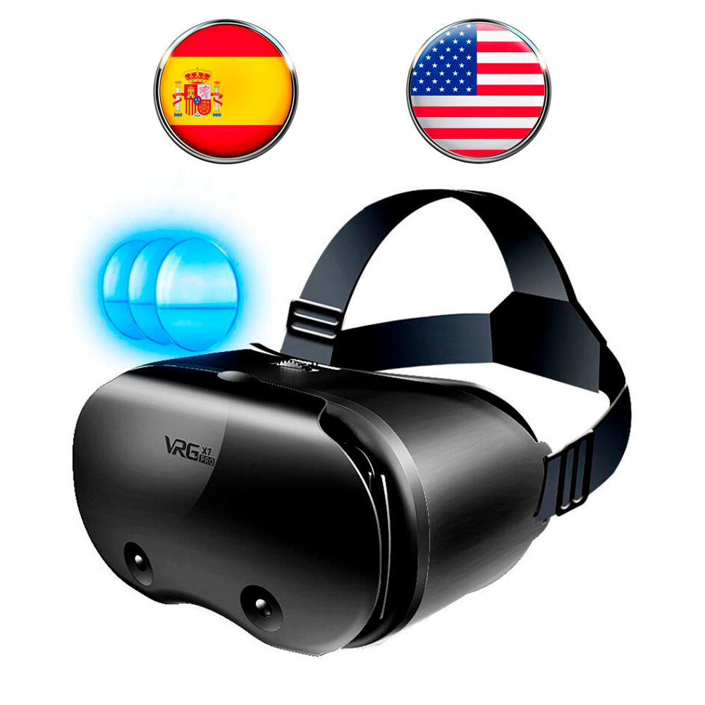 VRGpro-caja de gafas 3D de realidad Virtual X7, casco para teléfono inteligente IOS, Android, 5-7 ", balancín inalámbrico